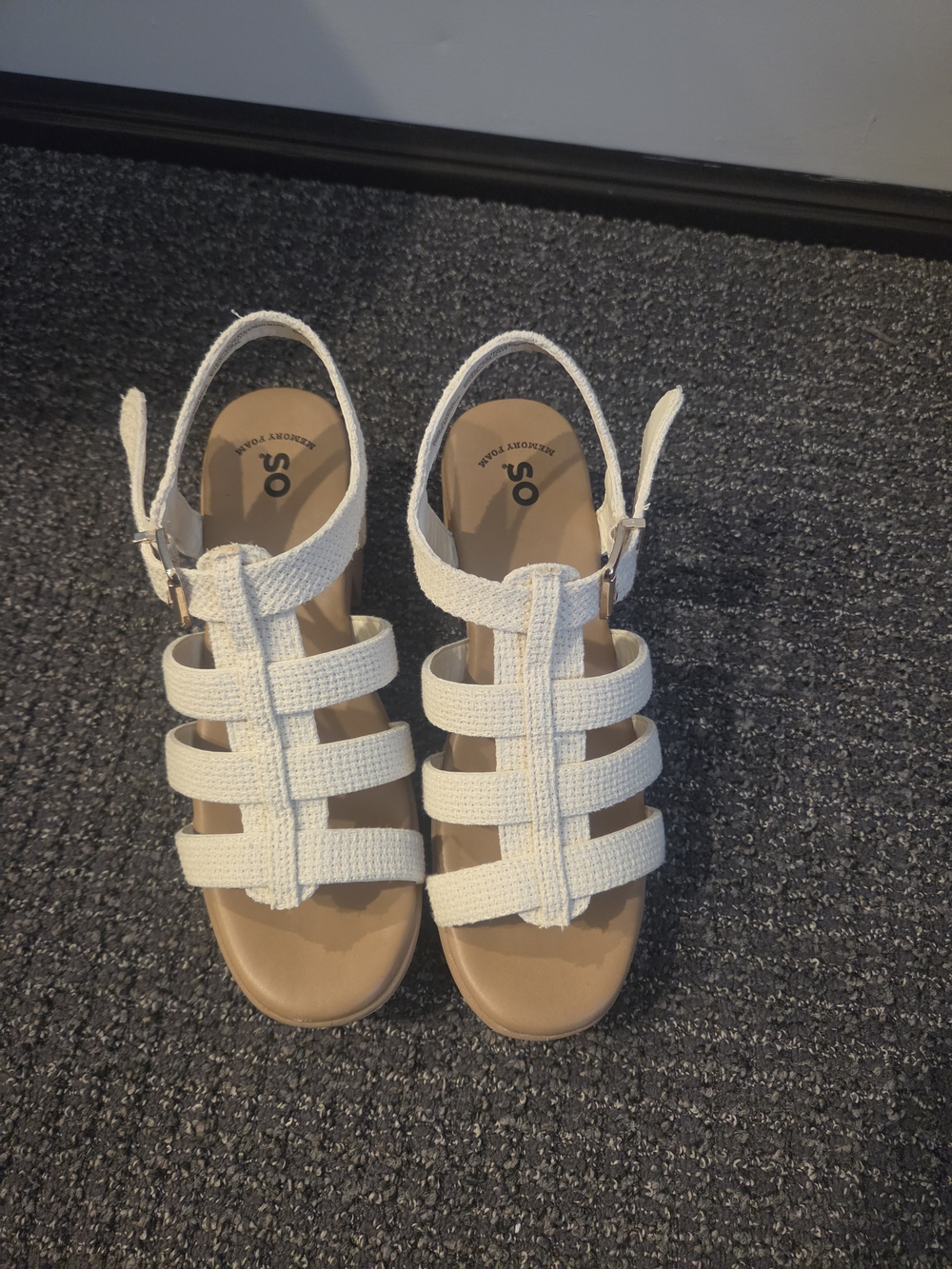 SO White Platform Sandals
